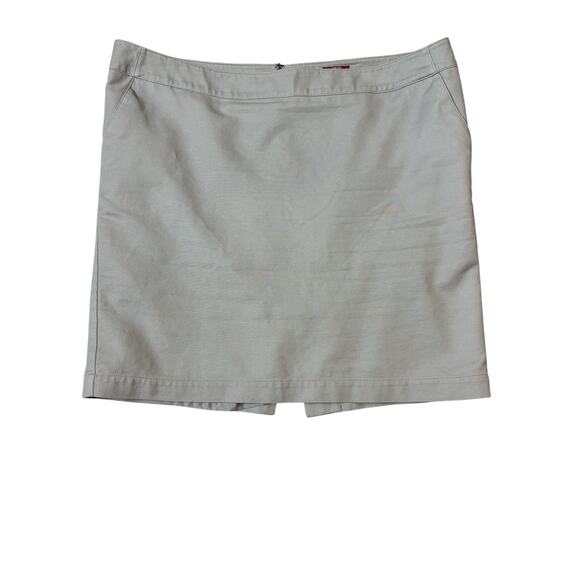 Merona Womens Skirt Straight Lined Stretch Pockets Brown Zip Closure Size 18 - Picture 1 of 5